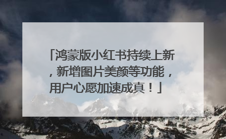 鸿蒙版小红书持续上新，新增图片美颜等功能，用户心愿加速成真！