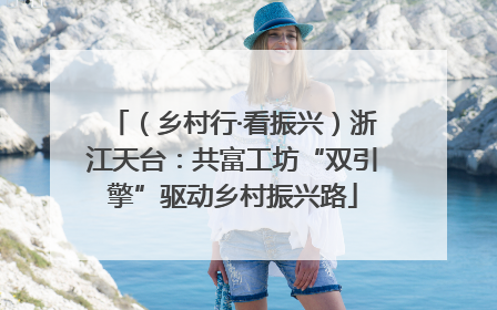 （乡村行·看振兴）浙江天台：共富工坊“双引擎”驱动乡村振兴路