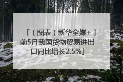 （图表）新华全媒+丨前5月我国货物贸易进出口同比增长2.5%