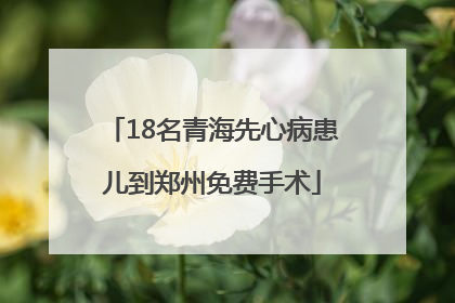 18名青海先心病患儿到郑州免费手术