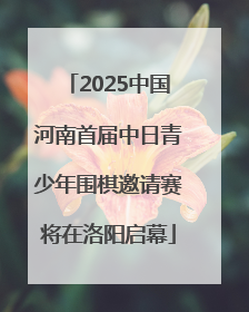 2025中国河南首届中日青少年围棋邀请赛将在洛阳启幕