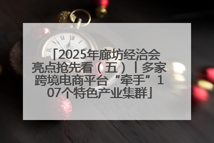 2025年廊坊经洽会亮点抢先看（五）丨多家跨境电商平台“牵手”107个特色产业集群