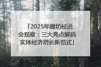 2025年廊坊经洽会观察：三大亮点解码实体经济增长新范式