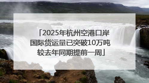 2025年杭州空港口岸国际货运量已突破10万吨 较去年同期提前一周