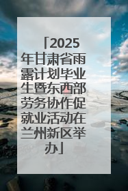 2025年甘肃省雨露计划毕业生暨东西部劳务协作促就业活动在兰州新区举办