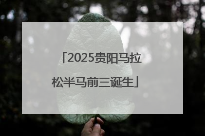 2025贵阳马拉松半马前三诞生