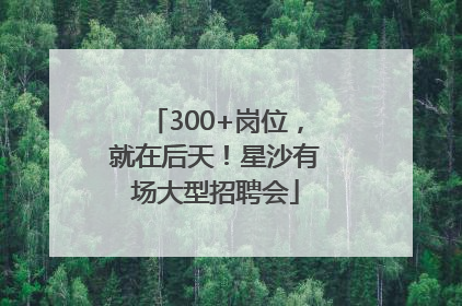 300+岗位，就在后天！星沙有场大型招聘会