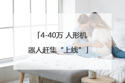 4-40万 人形机器人赶集“上线”