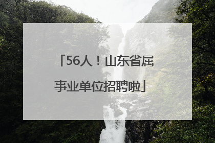 56人！山东省属事业单位招聘啦