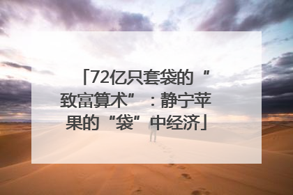 72亿只套袋的“致富算术”：静宁苹果的“袋”中经济