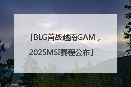 BLG首战越南GAM，2025MSI赛程公布