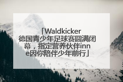 Waldkicker德国青少年足球赛圆满闭幕，指定营养伙伴inne因你陪伴少年前行
